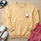 Funny ER Goose Nurse Honk If It's An Emergency Sweatshirt - Butter Comfort Colors Sweatshirt | HugTee