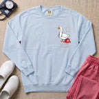 Funny ER Goose Nurse Honk If It's An Emergency Sweatshirt - Chambray Comfort Colors Sweatshirt | HugTee