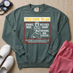 Funny Field Guide To L&D Retro Nurse Sweatshirt - Blue Spruce Comfort Colors Sweatshirt | HugTee