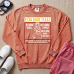 Funny Field Guide To L&D Retro Nurse Sweatshirt - Terracotta Comfort Colors Sweatshirt | HugTee