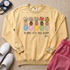 Helping Little Ones Bloom Floral NICU Nurse Sweatshirt - Butter Comfort Colors Sweatshirt | HugTee