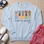Helping Little Ones Bloom Floral NICU Nurse Sweatshirt - Chambray Comfort Colors Sweatshirt | HugTee