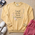 I Speak For The Tiniest Humans Floral Stethoscope Sweatshirt - Butter Comfort Colors Sweatshirt | HugTee