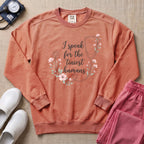 I Speak For The Tiniest Humans Floral Stethoscope Sweatshirt - Terracotta Comfort Colors Sweatshirt | HugTee