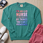 Funny I'm An L&D Nurse Labor And Delivery Sweatshirt - Seafoam Comfort Colors Sweatshirt | HugTee