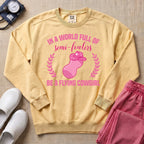 Funny Flying Cowgirl L&D Nurse Peanut Ball Sweatshirt - Butter Comfort Colors Sweatshirt | HugTee