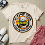 Neonatal Intensive Care Unit NICU nurse t-shirt with funny bomb squad defusing tiny tantrums graphic in ivory color.