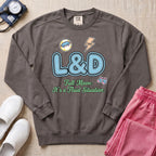 L&D Full Moon Fluid Situation Night Shift Nurse Sweatshirt - Pepper Lifestyle Hero Mockup | HugTee