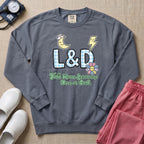 Funny Retro L&D Full Moon Energies Nurse Sweatshirt - Blue Jean Comfort Colors Sweatshirt | HugTee