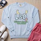 Funny Retro L&D Full Moon Energies Nurse Sweatshirt - Chambray Comfort Colors Sweatshirt | HugTee