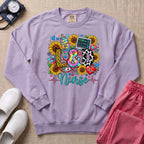 Boho Floral Patterned L&D Nurse Sweatshirt - Orchid Comfort Colors Sweatshirt | HugTee