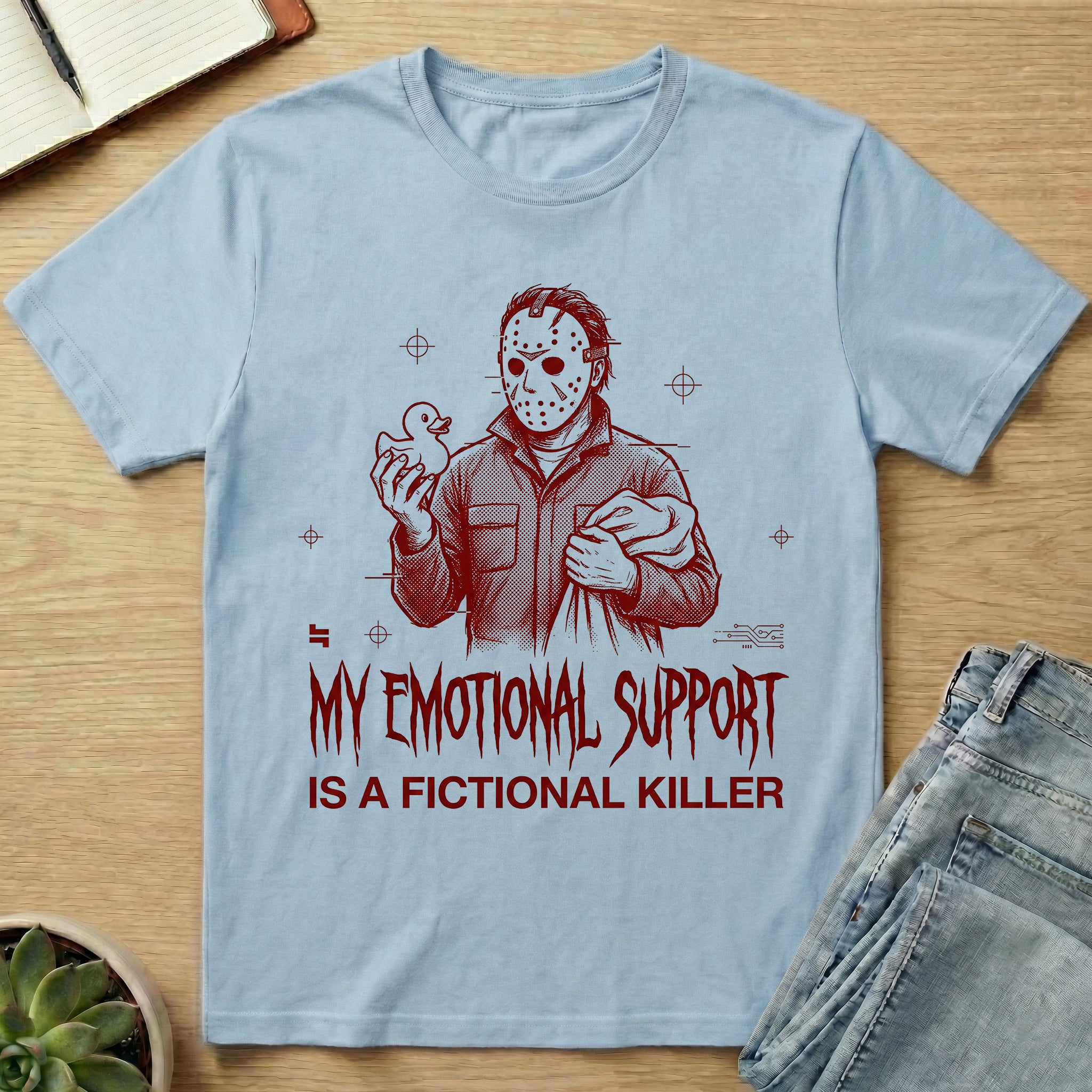 My Emotional Support Is A Fictional Killer T-shirt