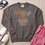 Leopard Print Love Peace NICU Sweatshirt - Pepper Lifestyle Hero Mockup | HugTee