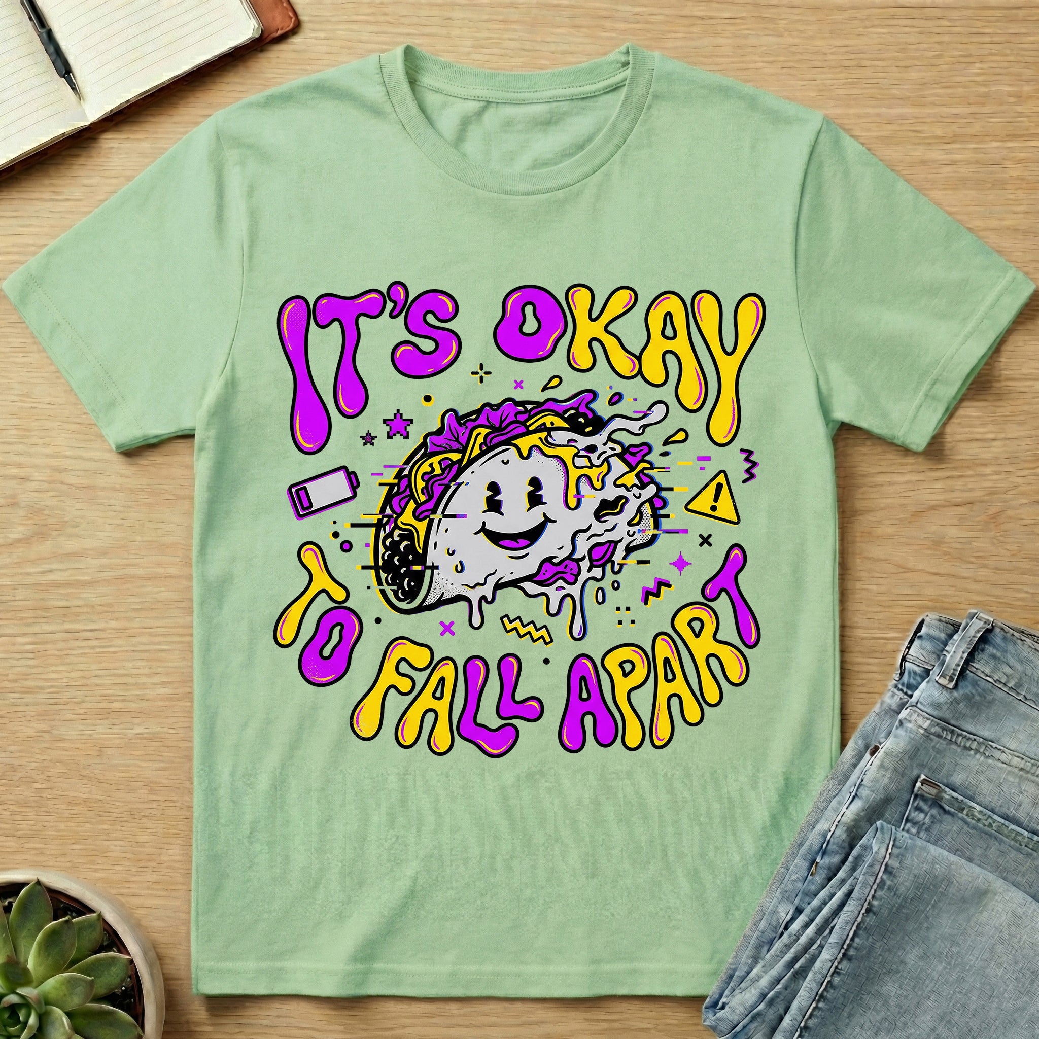 It's Okay To Fall Apart Tacos T-shirt