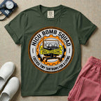 Neonatal Intensive Care Unit NICU nurse t-shirt with funny bomb squad defusing tiny tantrums graphic in moss color.