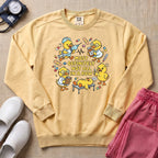 Most Definitely Not All In A Row Funny Duck Nurse Gift Sweatshirt - Butter Comfort Colors Sweatshirt | HugTee