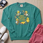 Most Definitely Not All In A Row Funny Duck Nurse Gift Sweatshirt - Seafoam Comfort Colors Sweatshirt | HugTee