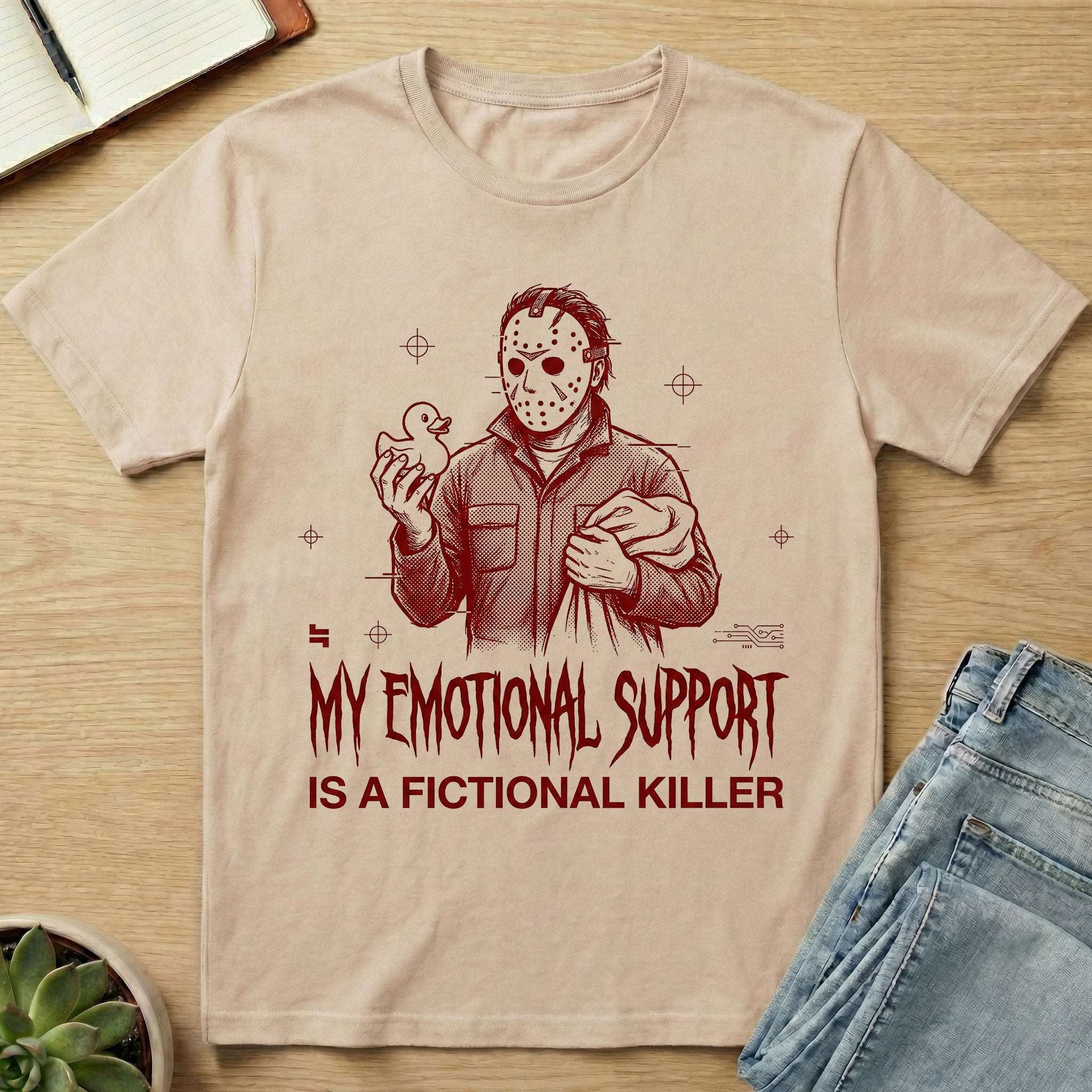 My Emotional Support Is A Fictional Killer T-shirt