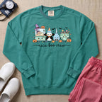 Cute Kawaii NICU Boo Crew Nurse Halloween Sweatshirt - Seafoam Comfort Colors Sweatshirt | HugTee