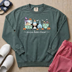 Cute Kawaii NICU Boo Crew Nurse Halloween Sweatshirt - Blue Spruce Comfort Colors Sweatshirt | HugTee