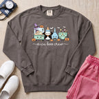 Cute Kawaii NICU Boo Crew Nurse Halloween Sweatshirt - Pepper Lifestyle Hero Mockup | HugTee