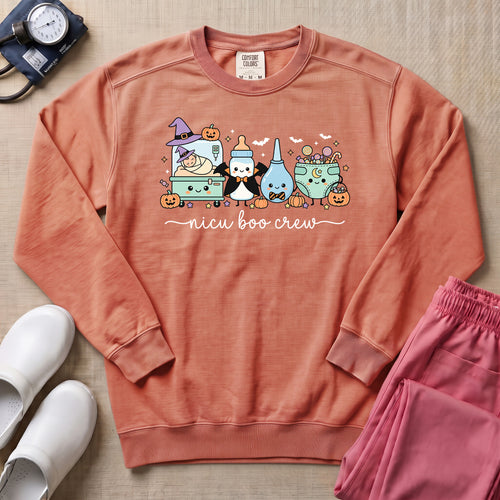 Cute Kawaii NICU Boo Crew Nurse Halloween Sweatshirt