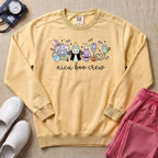Cute Kawaii NICU Boo Crew Halloween Nurse Sweatshirt - Butter Comfort Colors Sweatshirt | HugTee
