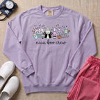 Cute Kawaii NICU Boo Crew Halloween Nurse Sweatshirt - Orchid Comfort Colors Sweatshirt | HugTee
