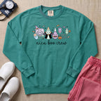 Cute Kawaii NICU Boo Crew Halloween Nurse Sweatshirt - Seafoam Comfort Colors Sweatshirt | HugTee