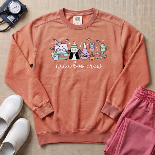 Cute Kawaii NICU Boo Crew Halloween Nurse Sweatshirt