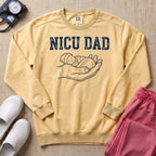 NICU Dad Minimalist Line Art Sweatshirt - Butter Comfort Colors Sweatshirt | HugTee