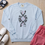 NICU Is In My DNA Stethoscope Sweatshirt - Chambray Comfort Colors Sweatshirt | HugTee