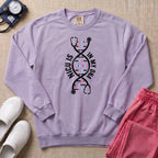 NICU Is In My DNA Stethoscope Sweatshirt - Orchid Comfort Colors Sweatshirt | HugTee
