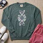 NICU Is In My DNA Stethoscope Sweatshirt - Blue Spruce Comfort Colors Sweatshirt | HugTee