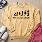 NICU Evolution Funny Nurse Sweatshirt - Butter Comfort Colors Sweatshirt | HugTee