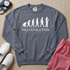 NICU Evolution Funny Nurse Sweatshirt - Blue Jean Comfort Colors Sweatshirt | HugTee