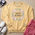 Floral Stethoscope NICU Mama Boho Sweatshirt - Butter Comfort Colors Sweatshirt | HugTee