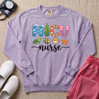 NICU Nurse Ocean Theme Sea Creatures Sweatshirt - Orchid Comfort Colors Sweatshirt | HugTee