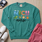 NICU Nurse Ocean Theme Sea Creatures Sweatshirt - Seafoam Comfort Colors Sweatshirt | HugTee