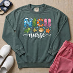 NICU Nurse Ocean Theme Sea Creatures Sweatshirt - Blue Spruce Comfort Colors Sweatshirt | HugTee