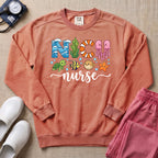 NICU Nurse Ocean Theme Sea Creatures Sweatshirt - Terracotta Comfort Colors Sweatshirt | HugTee