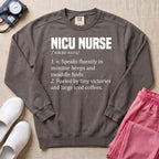 Funny NICU Nurse Definition Coffee Lover Sweatshirt - Pepper Lifestyle Hero Mockup | HugTee