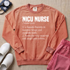 Funny NICU Nurse Definition Coffee Lover Sweatshirt - Terracotta Comfort Colors Sweatshirt | HugTee