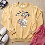 Retro Vintage NICU Nurse Newborn Healthcare Sweatshirt - Butter Comfort Colors Sweatshirt | HugTee
