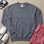 Funny Minimalist NICU Nurse Coding Graphic Sweatshirt - Blue Jean Comfort Colors Sweatshirt | HugTee