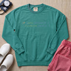 Funny Minimalist NICU Nurse Coding Graphic Sweatshirt - Seafoam Comfort Colors Sweatshirt | HugTee