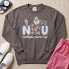 NICU Small Babies Shorter Fuses Funny Coffee Nurse Sweatshirt - Pepper Lifestyle Hero Mockup | HugTee