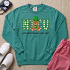 St. Patrick's Day NICU Bear Sweatshirt - Seafoam Comfort Colors Sweatshirt | HugTee