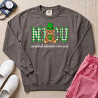 St. Patrick's Day NICU Bear Sweatshirt - Pepper Lifestyle Hero Mockup | HugTee