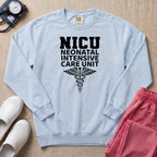 Classic NICU Neonatal Intensive Care Unit Sweatshirt - Chambray Comfort Colors Sweatshirt | HugTee